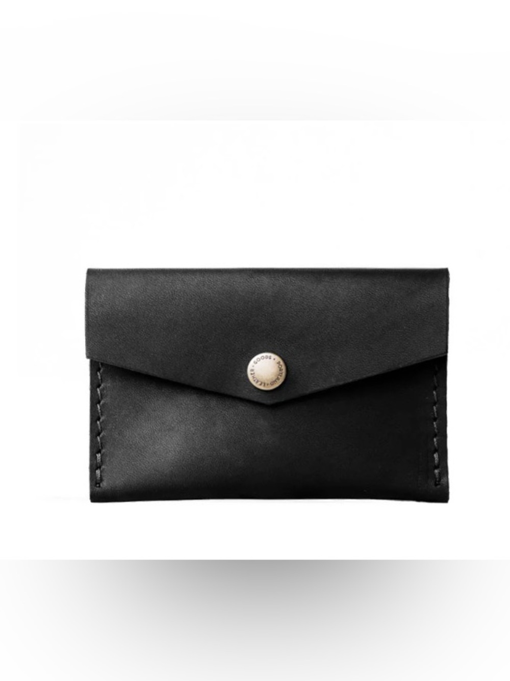Portland Leather Black Mini Envelope Wallet NWOT